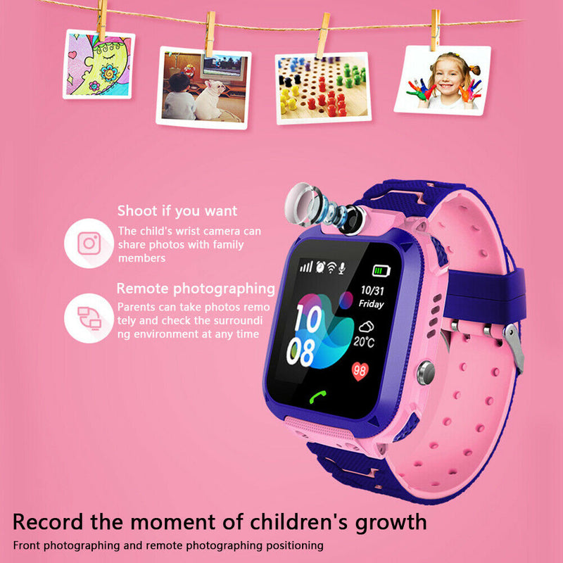 A28 Waterproof Smart Watch Kids Touch Screen Location Tracker Phone Watch