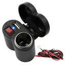 CS-313G1 Motorcycle USB Charger Cigarette Lighter Socket Outlet with Switch