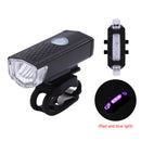 Bike Lamp XPE LED Waterproof for Bicycle Headlight Taillight Set (Blue)