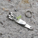 2 Mini EDC Gear Pocket Suspension Clip for Flashlight Tool with Key Ring