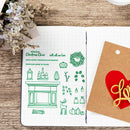 Christmas Series Transparent Silicone Seal Paper Cutting Mold for Scrapbook A