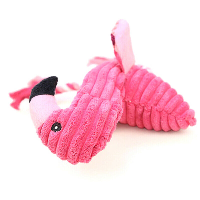 1PC Plush Flamingo Pet Dogs Bite Chew Toys Small Dog Interactive Toysp