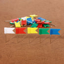 100x 5-Colour Flag Push Pins Office Home School Supplies Cork Board Map Drawing