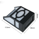 Retro Solar LED Wall Light Outdoor Waterproof Yard Fence Lamp (White Light)
