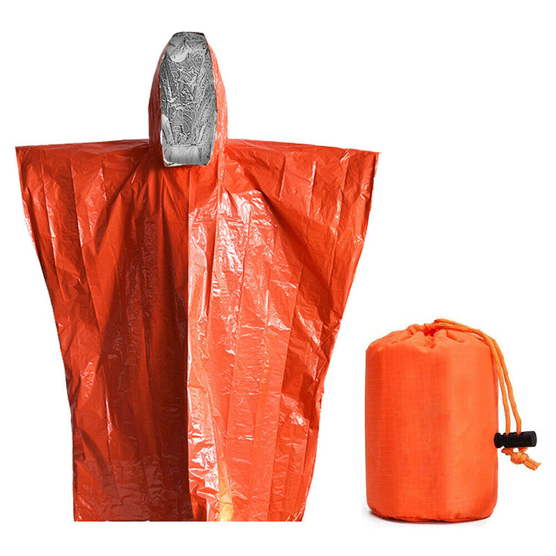 Outdoor Raincoat Disposable Dual Color Thermal First Aid Survival Raincoat A