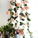 180cm Artificial Rose Flower Vine Wedding Decorative Real Touch Silk Flower I2W9