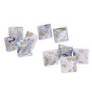 10pcs 8 Sided Dice D8 Polyhedral Dice for Dungeons and Dragons Table Games White
