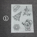 6Pcs Christmas Pendant Shrink Flim Key Chain Shrinky Art Papers Jewelry Making
