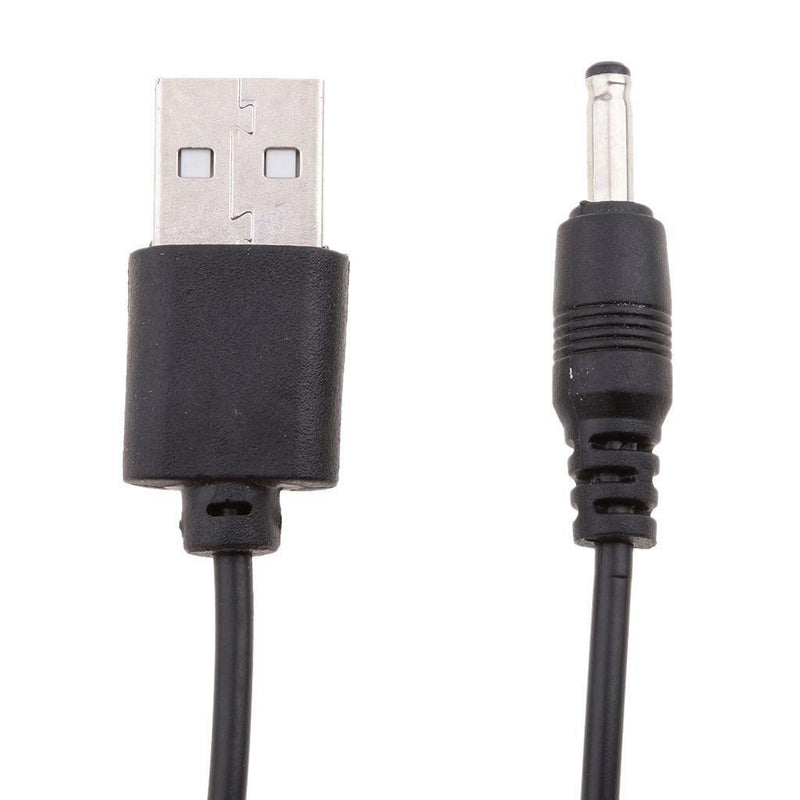 2pcs USB to 3.5x1.35mm Barrel Connector 5V DC Power Cable Jack Male, 1m/3ft
