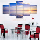 5 Panel Art Oil Paintings Canvas Print Wall Unframed Pictures Decor- Seaside
