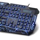 LED 3 Color Backlight/Crackle M-200 Multimedia Ergonomic USB Gaming Keyboar