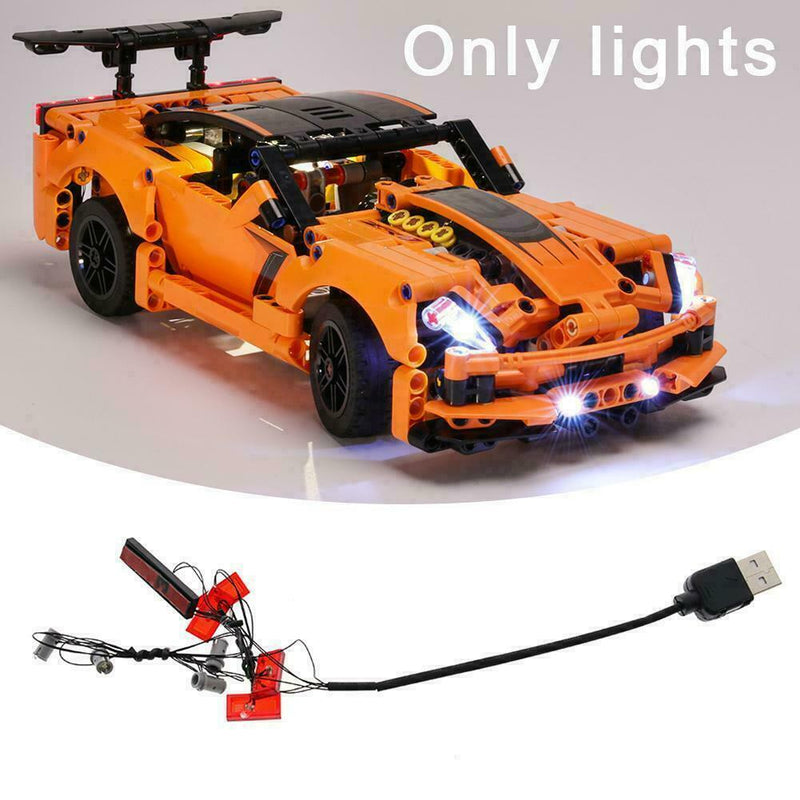 For Lego Technic Led Light For Chevrolet Corvette ZR1 42093 Building Kit J9R7