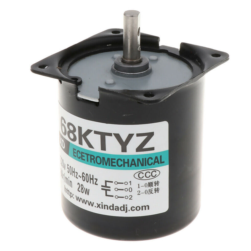 Low Speed AC 220V 28W CW/CCW Micro Permanent Magnet Synchronous Motor 60RPM