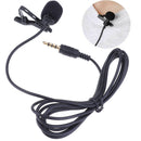 1Pc Portable Microphone Condenser Clip-on Lapel Lavalier Wired Mic 3.5mm JackTE
