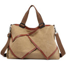 Multi-Functional Patchwork Canvas Handbag Large Capacity Ladies Handbag Sho