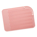 Hair Straightener Heat-resistant Hair Irons Styling Tools Safety Mat Pink