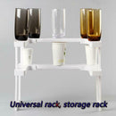 2 Layers Space Rack Countertop Organizer Kitchen Storage Rack Adjustable White