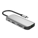 9In 1 Usb C Hub Docking Station Usb3.0 TF Card Reader Type C Type C Dock US