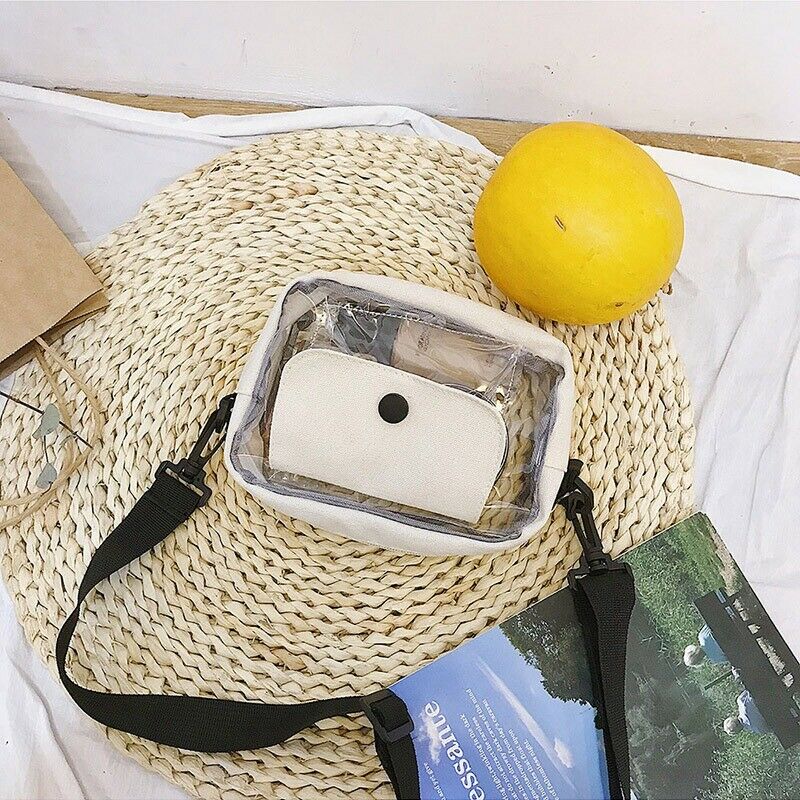 5X(Women Transparent Versatile Messenger Bag Shoulder Fashion Bag Crossbod X5F3)