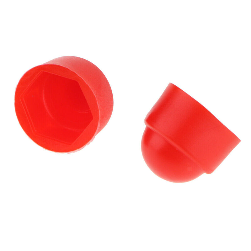 10Pcs Red Plastic Dome Hex Bolt Nut Protection Caps Cover M6 10 x 13mm