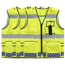 Hot Hi-Vis Safety Vest With Zipper Reflective Jacket Security Waistcoat New Sale