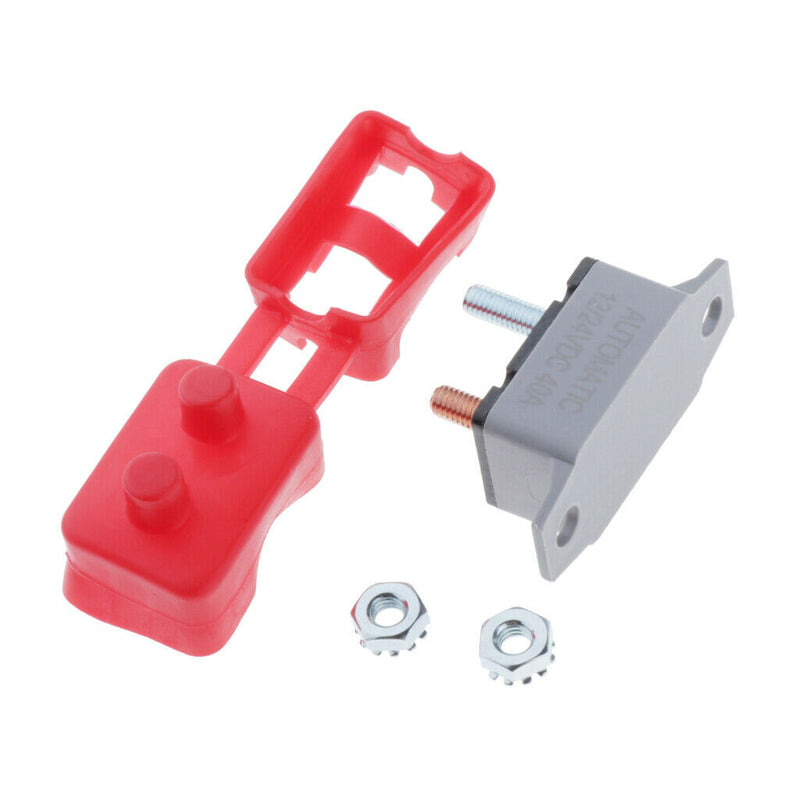 Auto Reset 12V 24V Circuit Breaker Car Automatic Fuse Metal Stud Bolt 40A 40Amp