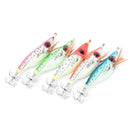 5Pcs Glow in Dark Luminous Fishing Lures Baits Fish Squid Shrimp Jigs Hooks ~S
