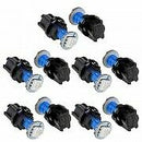 PC74 T5 LED Twist Socket Instrument Panel Cluster Plug Dash Blue Light Bulbs x10
