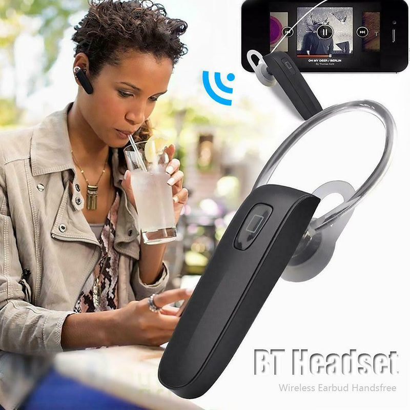 B1 Bluetooth Headset Wireless Noise Reduction w/Mic Handsfree Earbud Earphone