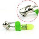 6 pcs Fishing Rod Tip LED Light Clip Twin Bells Fish Bite Alarm