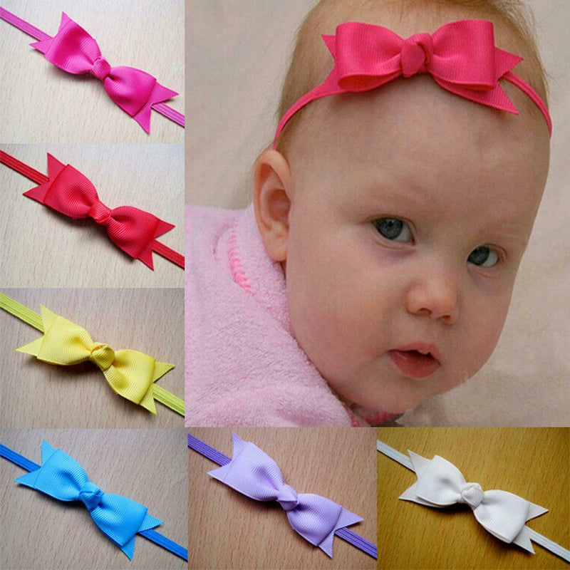 10pcs Girls Baby Children Satin Headband Hair w Band Accessories