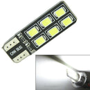 6 Pcs LED T10 12SMD CANBUS 194 168 W5W COB Super License Light Bulb Lamp White