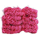 144pcs Colourfast Foam Artificial Rose Flowers Wedding Bride Bouquet Party  Z6B4