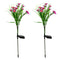 2pcs Solar Lights Ground Buried Light Waterproof Garden Flower Lamp (Pink) A#S
