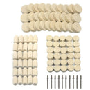 100Pcs Wool Felt Polishing Pad Polishing Wheel Point Mandrel Kit for Rotary V8Y7