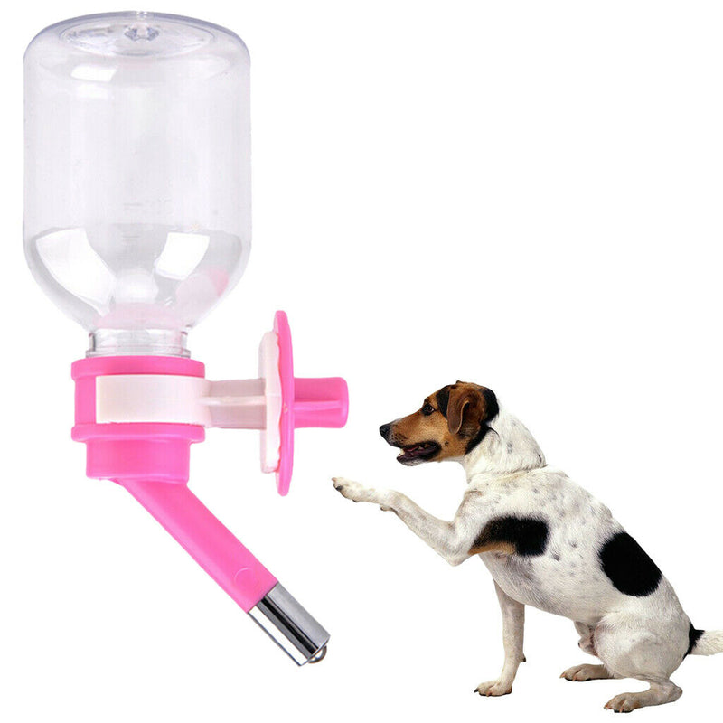 Pet Puppy Auto Water Feeder Dog Cage Hanging Water Bottle Dispenser