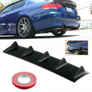 Shark Fin 5 Wing Lip Diffuser 23"x 6" Rear Bumper Chassis Black ABS Univer OZ