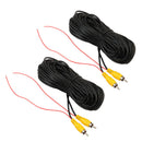 2 Packs Car Bus Trailer Truck RCA Reverse Rear View Parking Camera Video Cable