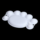 1pcs Plastic Nail Art Palette Dish Beauty Tool White M1A5