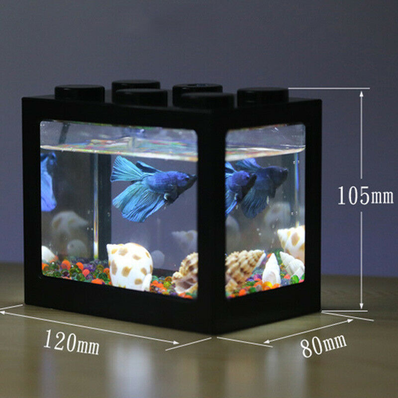 Mini Aquarium Usb Led Light Lamp Fish Tank Home Office Tea Table Decoration