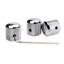 3pcs Professional Chromed Metal Guitar Tone Volume Knob