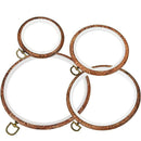 4 Pieces Embroidery Hoop Cross Stitch Hoops Imitated Wood Embroidery Circle