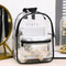 Fashion Lady Backpack Transparent Black Wild Student Bag Youth Backpack Y5F5