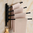 European Space Aluminum Bathroom Towel Rack Rotating Rod Towel Rack Hotel T