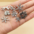 50x/lot Tibetan Sliver Mini Mixed Christmas Charms Pendant DIY Jewelry Making Ew