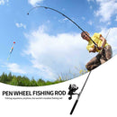 1m Telescopic Mini Spinning Fishing Rod Pen Shaped Fishing Pole with Reel