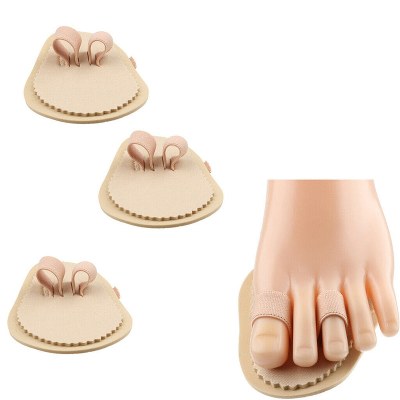 3x Overlapping Toe Straightener Separator Pad Corrector Foot Care
