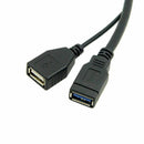 USB 3.0 Female to Dual USB Male Extra Power Data Y Extension Cable for 2.5