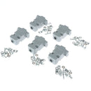 5Sets connector serial DB9 & grey hood DB9 plastic shell with screws OZ