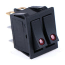 1PCS Rocker switch belt cat-eye switch two gang switch double swi IO BX